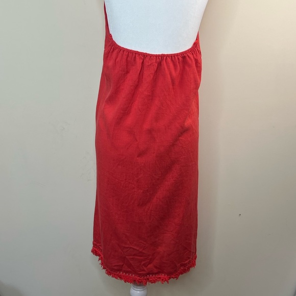 Easel Red Linen Blend Halter Dress - Picture 7 of 7
